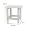 Merrick Lane Riviera Poly Resin Indoor/Outdoor All-Weather Adirondack Side Table